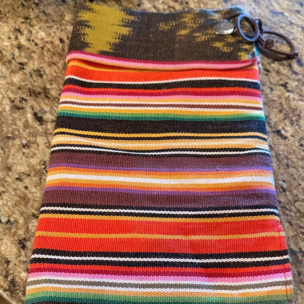 Colorful Striped Knit Pouches